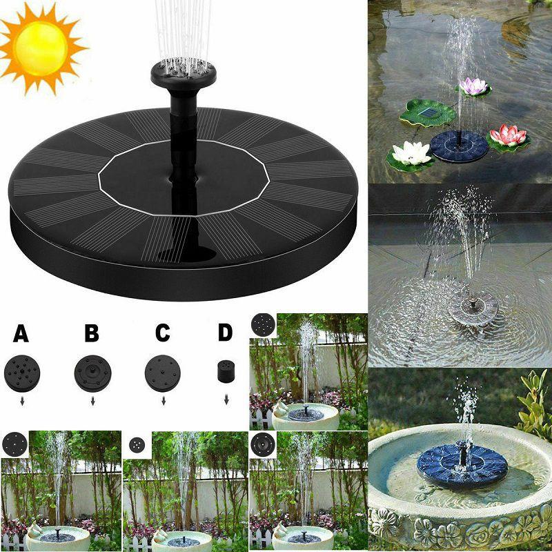 

Bath Bird Fountain Solar Powered Water Pump Floating Outdoor Pond Garden Patio