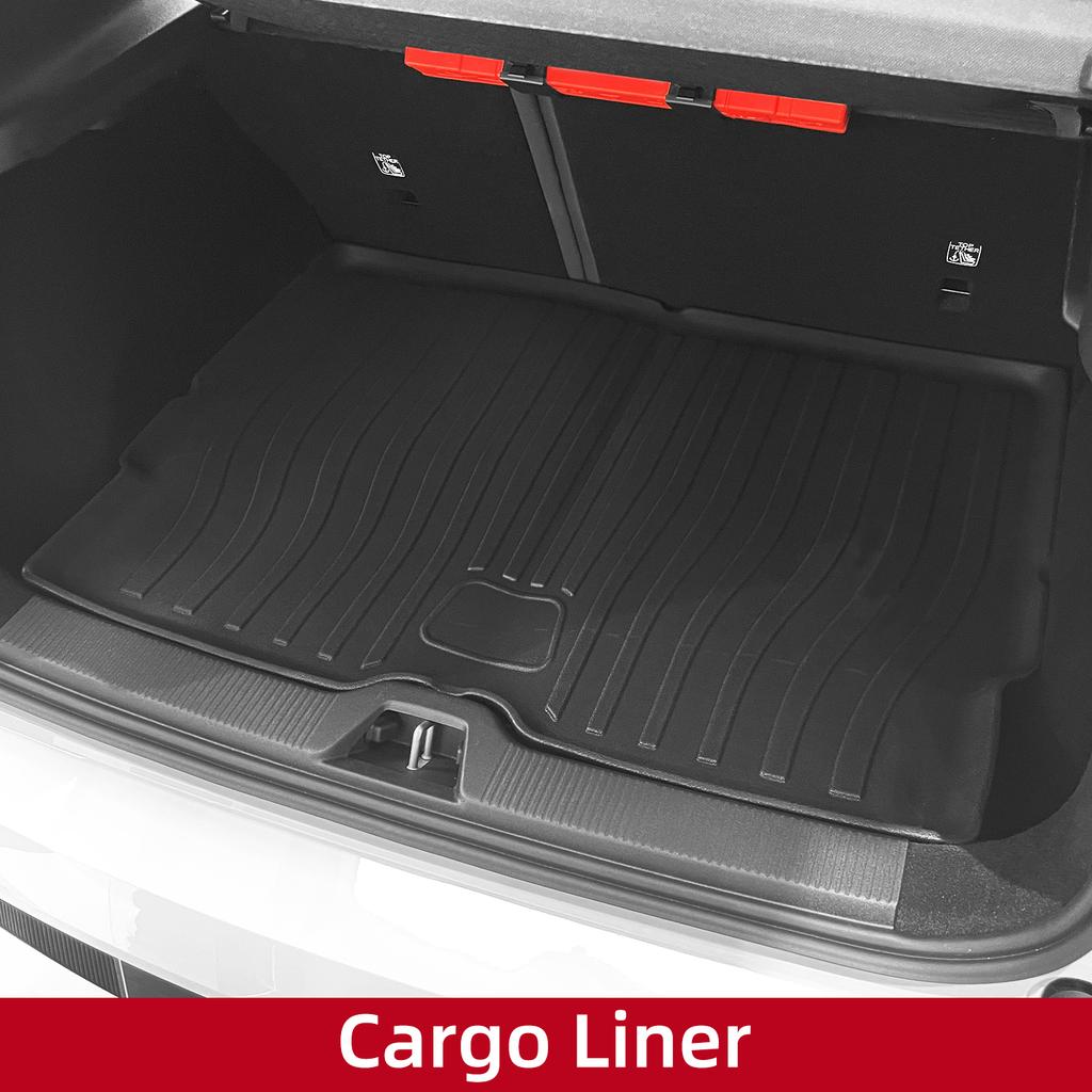 for Volvo EX30 2026 2026 Car Floor Mats Cargo Liner Trunk Pad TPE 3D Foot Mat Backrest Liner Waterproof Accessories Black