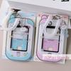 1Pcs Cute Camera Shaped Acrylic Photocard Holder With Coil Lanyard Clear Window Anti Drop Design For Kpop Fans Collecting Idol