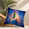 Cartoon Green Monster Pillow Case Short Plush Print Cushion Cover Square Throw Pillow Covers Sofa Home Decor