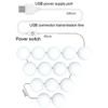 10 LEDS Makeup Mirror Light Bulbs Vanity Lights USB Adhesive Bathroom Dressing Table Light Dimmable LED Vanity Mirror Light