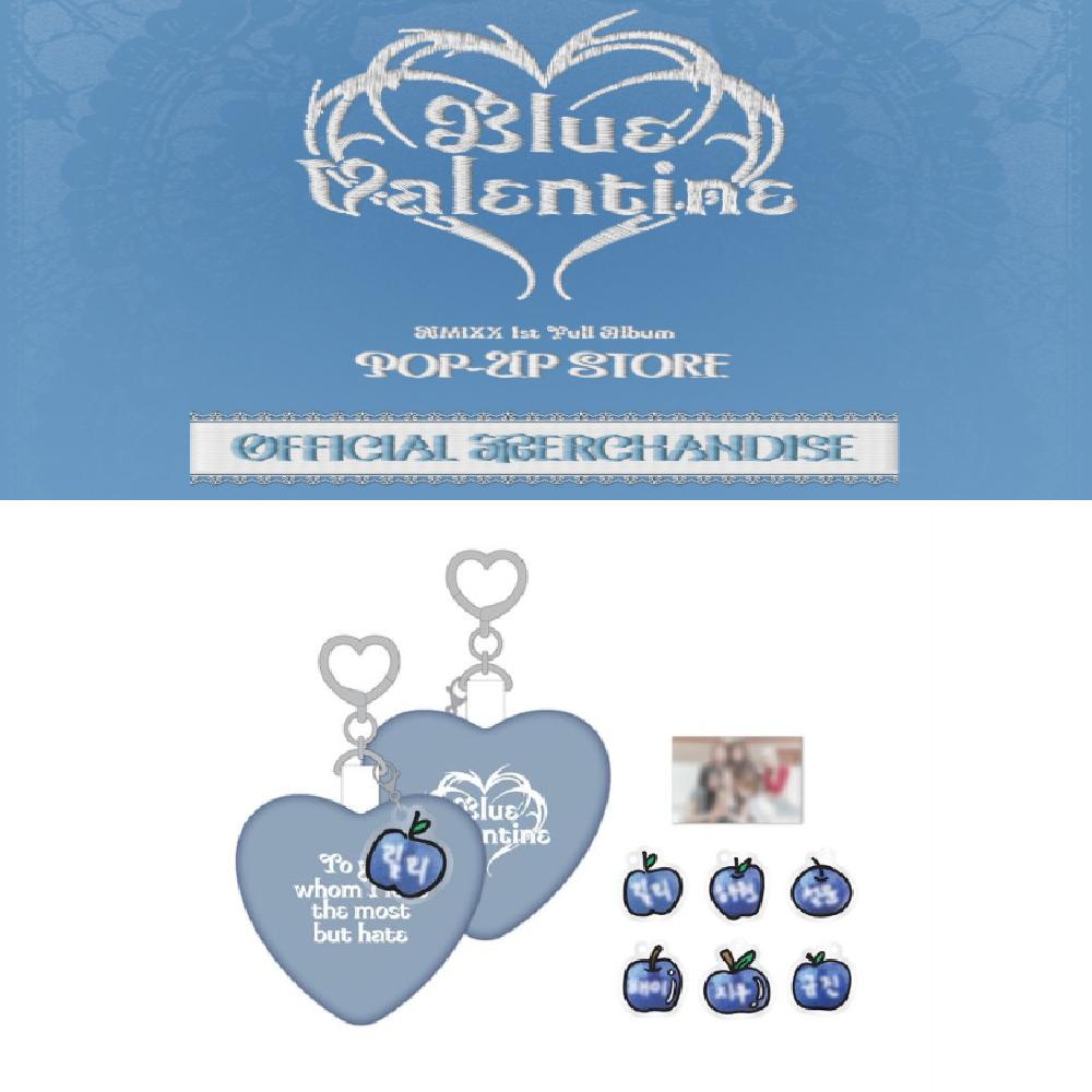 

Предзаказ NMIXX Blue Valentine POP-UP Store Шарм-подушка-сердечко KYUJIN