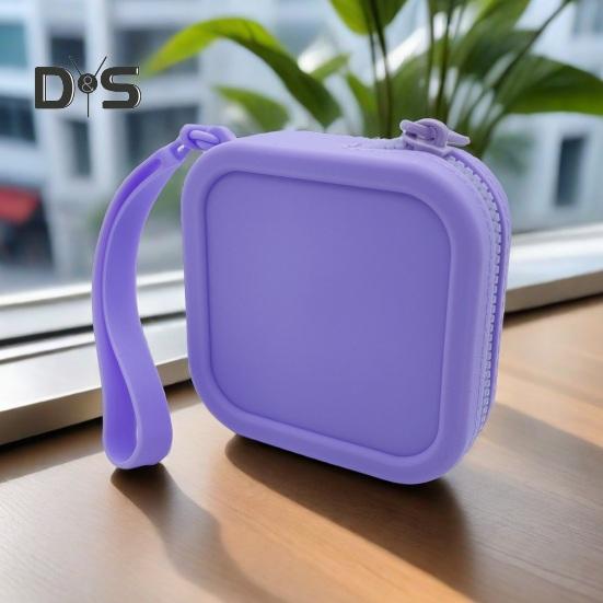 Münzgeldbörse für Münzen, Kopfhörer, Dokumente, Silikon, leicht, glatt, mit Reißverschluss, Schlüsselanhänger, Ringhalter, tragbare Tasche für den täglichen Gebrauch, Einkaufen, Pendeln