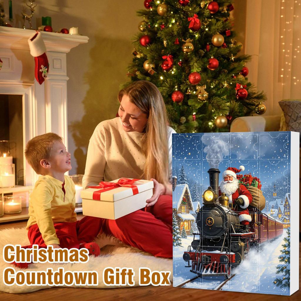 Christmas Countdown Blind Box With Santa Claus Acrylic Hangings For Holiday Decor And Gift Giving