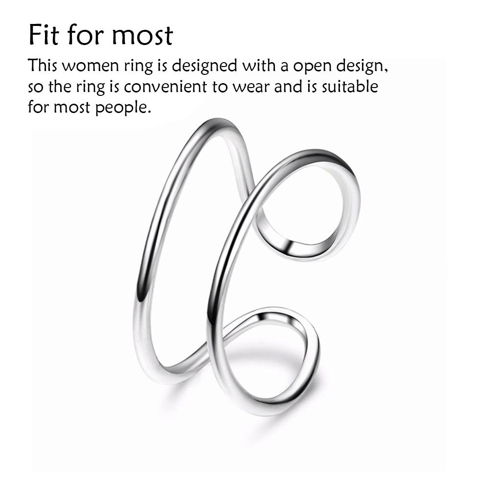 Women Rings Wedding Engagement Party Traveling Adjustable Fashion Open Ring Portable Jewelry Decor Birthday Gift