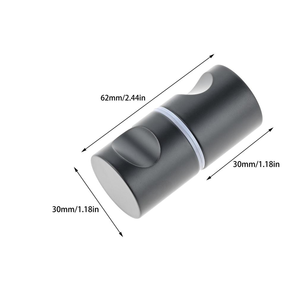 Aluminum Alloy Door Handle Black/gold Single Glass Door Knob Bathroom Shower Cabinet Double-Sided Handle Pull Gate Home Hardware