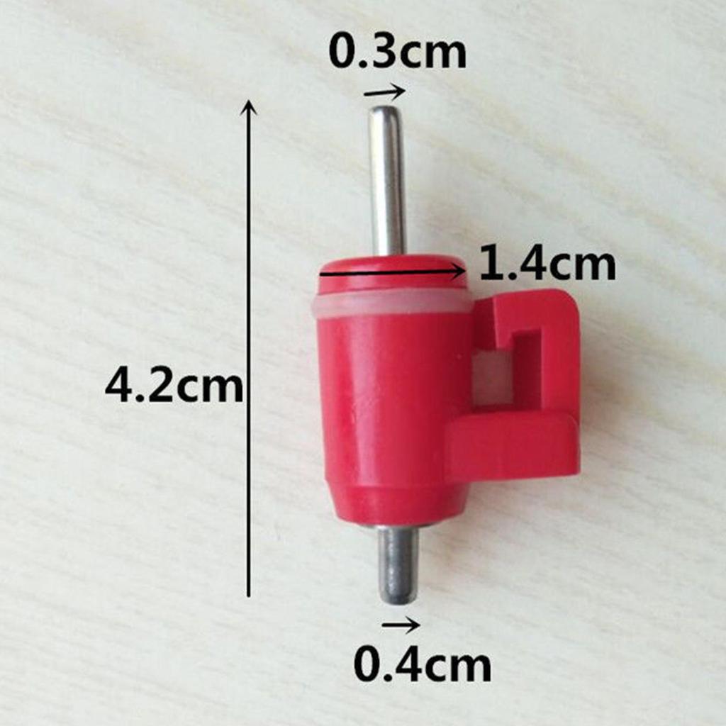 10 Pcs Red Spring Type Chicken With Nipple Drinking Water Drinking Fountain Mouth Water Poultry Farming Equipment