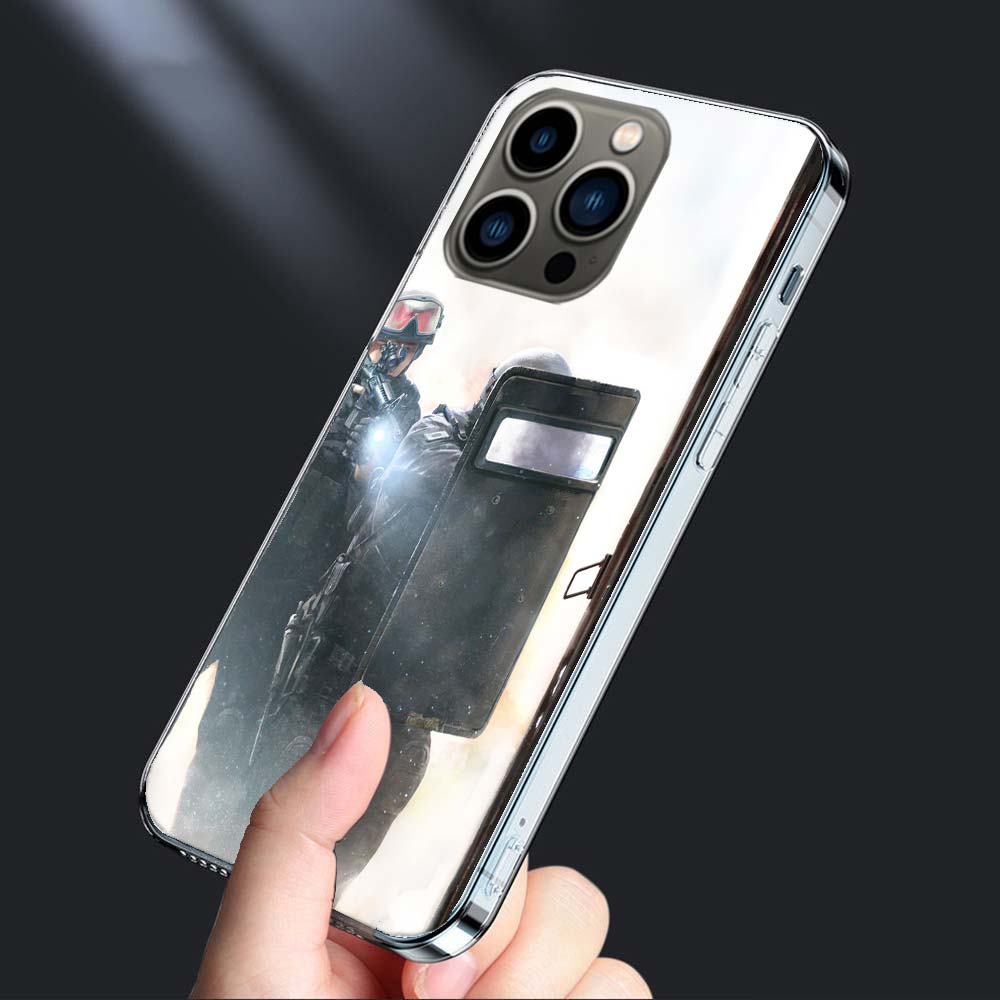 Police FBI Phone Case For Iphone 16E 15 Pro 14 Plus 17E 16 17 Pro Max Air 11 12 13 Mini Shockproof Capa Cute Cover TPU Clear