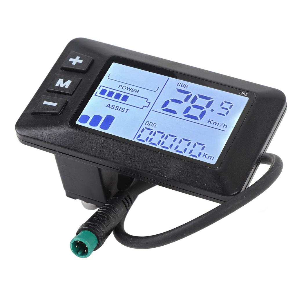 Electric Bike LCD Display Control Panel Bicycle Speedometer Electric Scooter LCD Panel 5-Pin Connector for Fixing