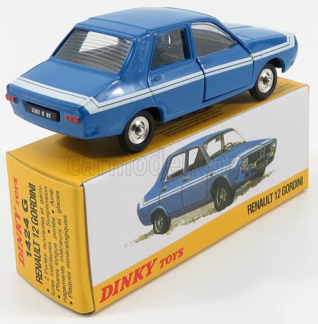 DINKY TOYS Scale Renault 12 Gordini Blue Renault 12 Gordini Reproduction Diecast Model Car 1424G 1/43