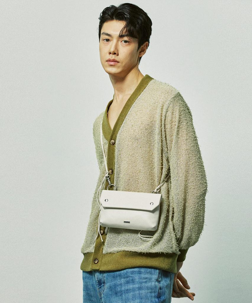 Ssy Grunge Fishernet Knit Cardigan Basil