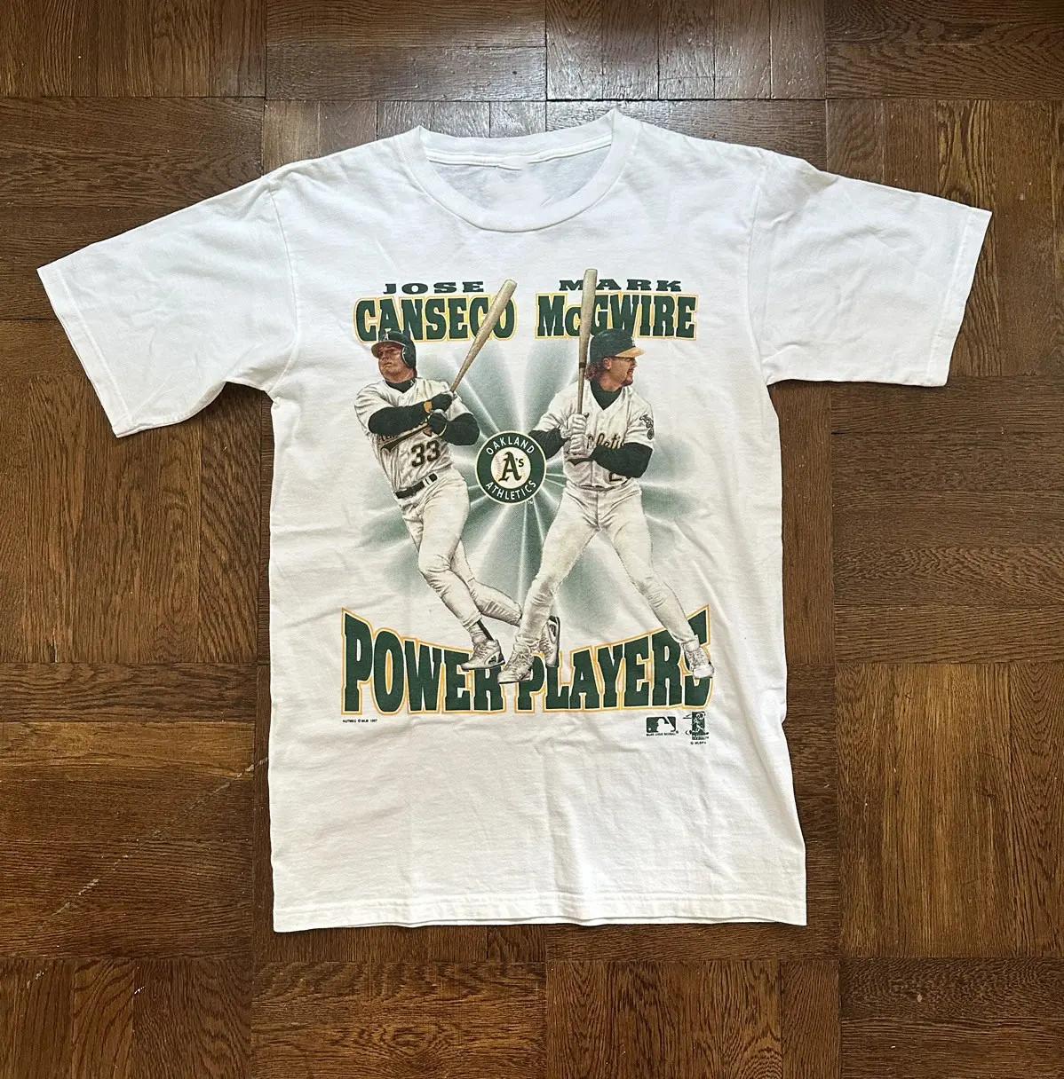 Vintage Jose Canseco Mark McGuire S-234XL White T Shirt A346 XXL