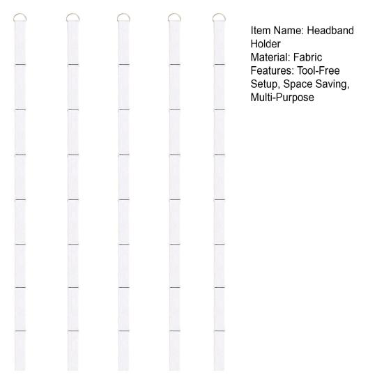 Girl Headband Holder Organizer 24-Slot Hanging Hairband Storage Rack High-Density Elastic Hair Hoop Display Stand
