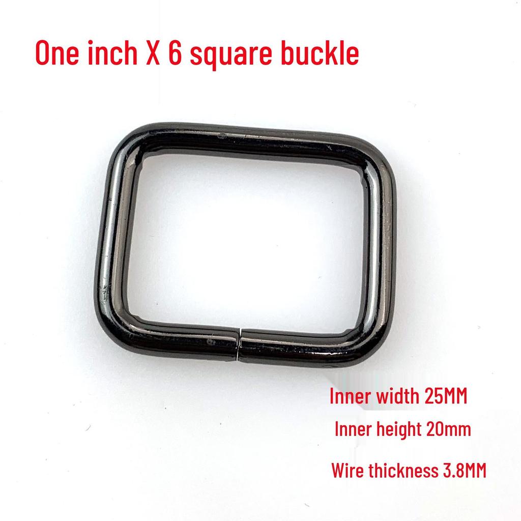 3.8MM Thick Iron Square Ring Buckle for Luggage and Webbing Adjustment