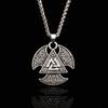 1 Stück Nordic Viking Stil Symbol Halskette mit Retro Muster Details Exquisites Nischen Dicke Kette Design Geeignet Party Dunkel