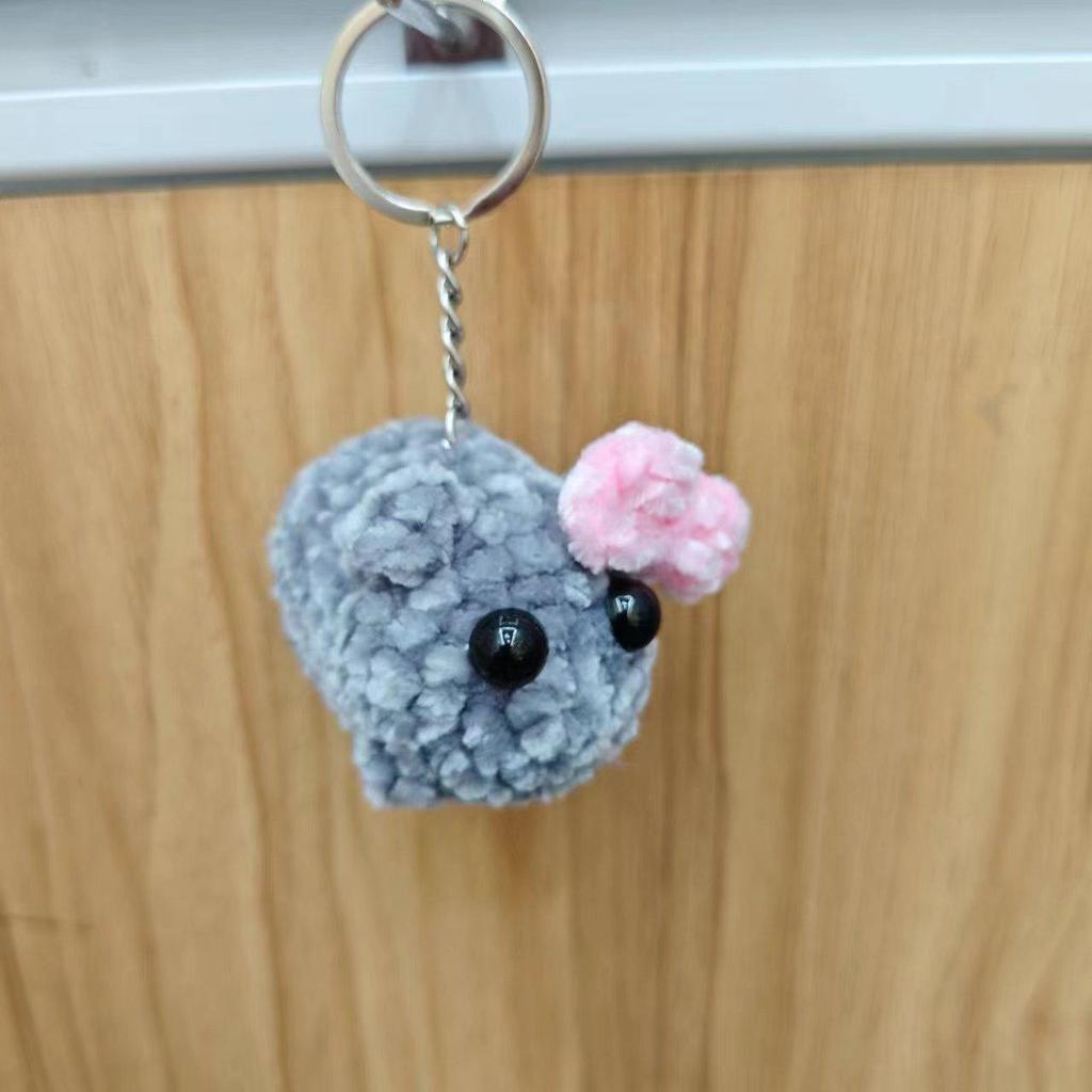 In Stock Sad Hamster Meme Plush Keychain Ornament Handmade Doll