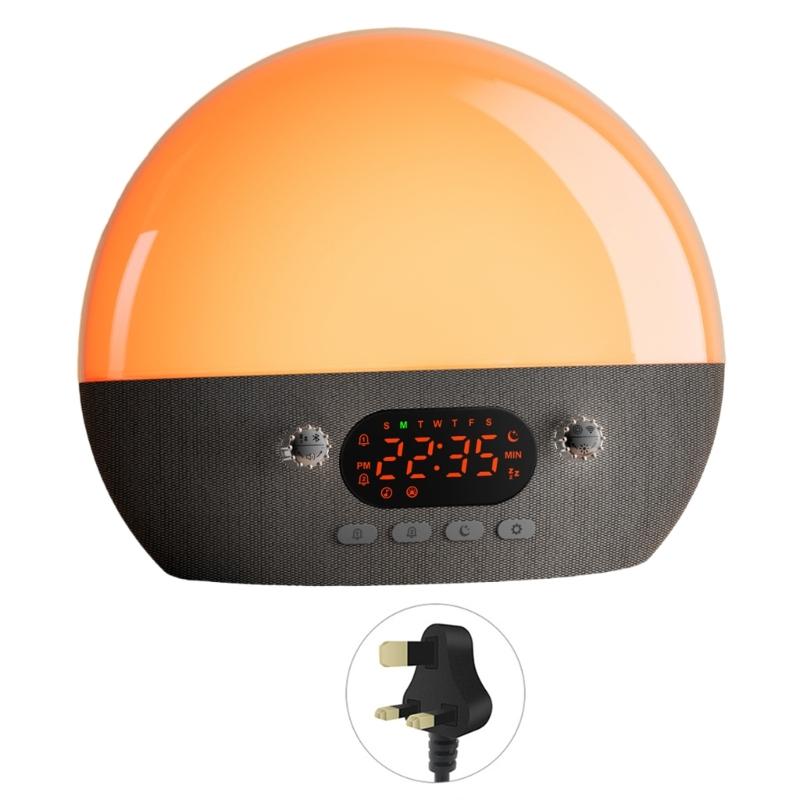 White Noises Wake Up Light Alarm Clock with 11 Calming Sound and Nightlight APPs Controlled for Customized Mornings Drop