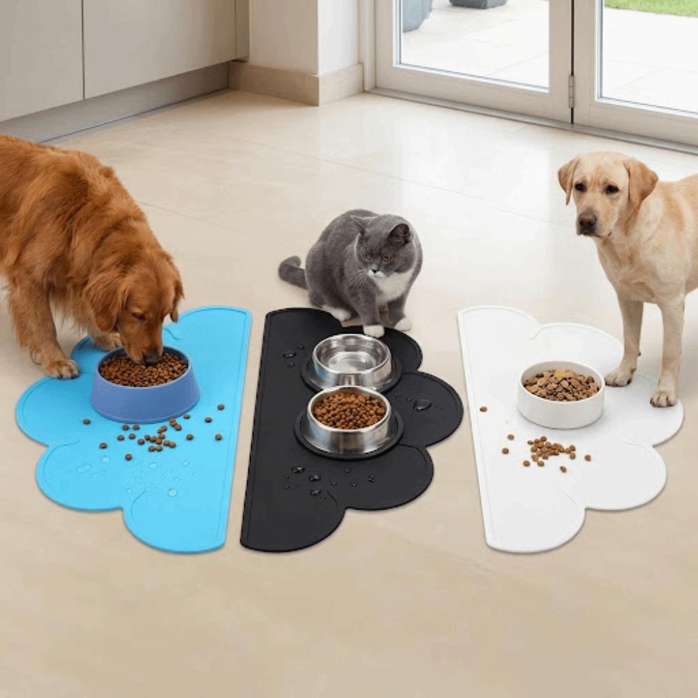 Cloud Shaped Pet Food Mat Soft Silicone Water Proof Pet Dining Pad Flexible Body Heat Tough Pet Feeding Placemat