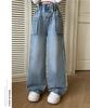 Girls' Spring Jeans 2026 New Mid to Large Korean Edition Wide Leg Pants Straight Leg Versatile Pants Stylish Outerwear Pants