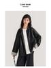 Tao Town Girls' Leather Lapel Jacket - Spring/Autumn Fashion for Big Kids
