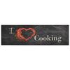 VidaXL Washable Kitchen Mat Kitchen Print Black 45x150 Cm 136549