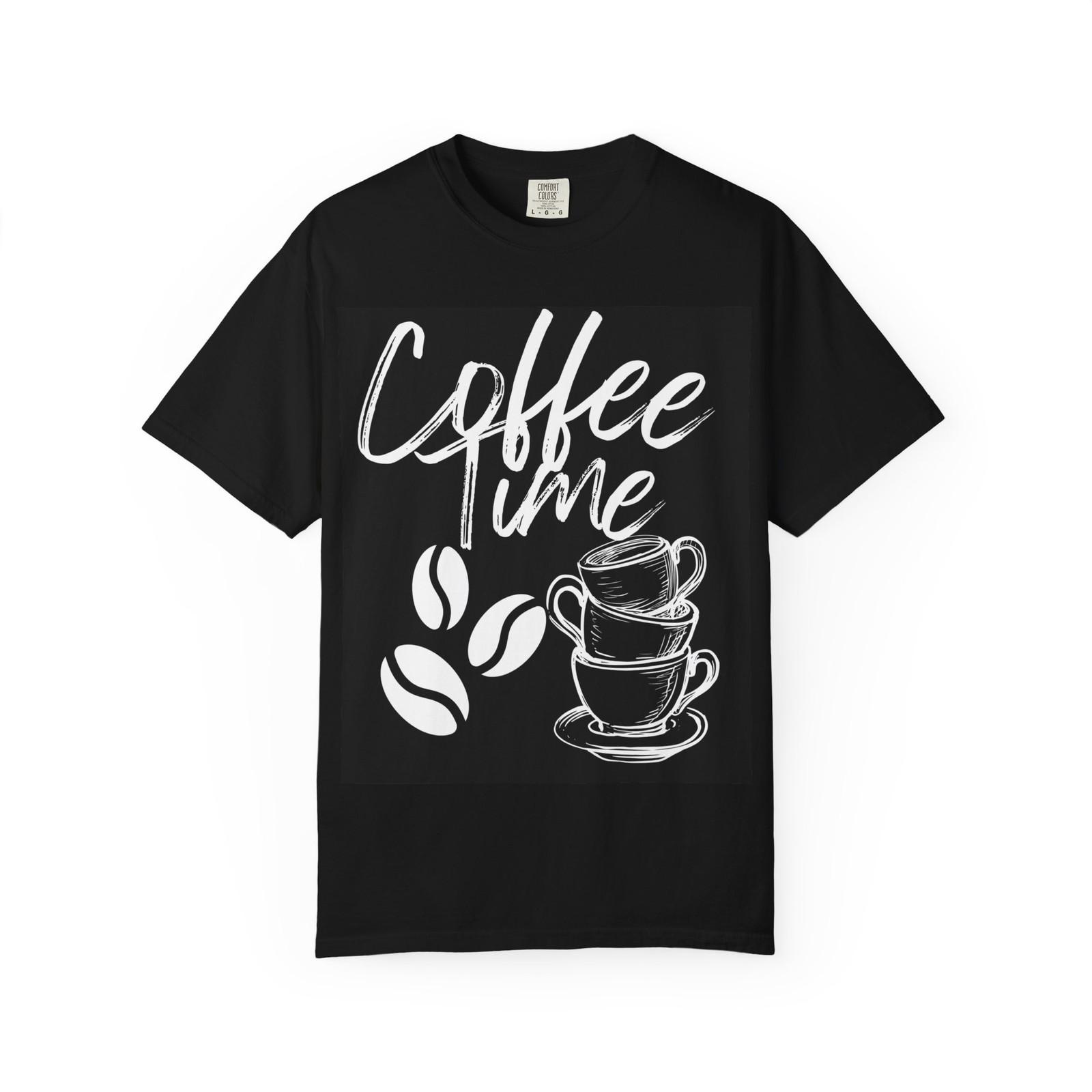 Coffee Time T-Shirt — Vintage Chalk Espresso Graphic Tee for Coffee Lovers S