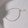 Mimi.J Jewelry 925 Silver Two-Chain Silver Anklet
