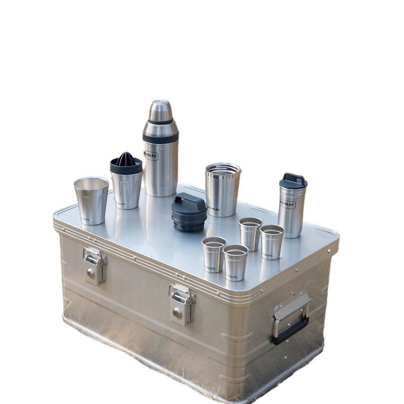 Aluminum Alloy Large Capacity Roof-Mount Camping Storage Box with Lock