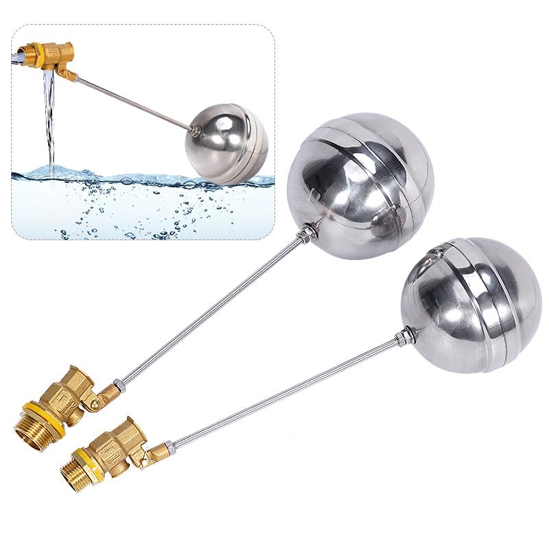 1/2" 3/4" 1" Copper Valve Float Ball Cold and Hot Water Tank Large Floating Ball Valve Stem Flow Control Cistern/Expansion Tanks