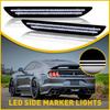 2PCS Smoked Lens White LED Rear Bumper Side Lights Marker For 15-22 Ford Mustang