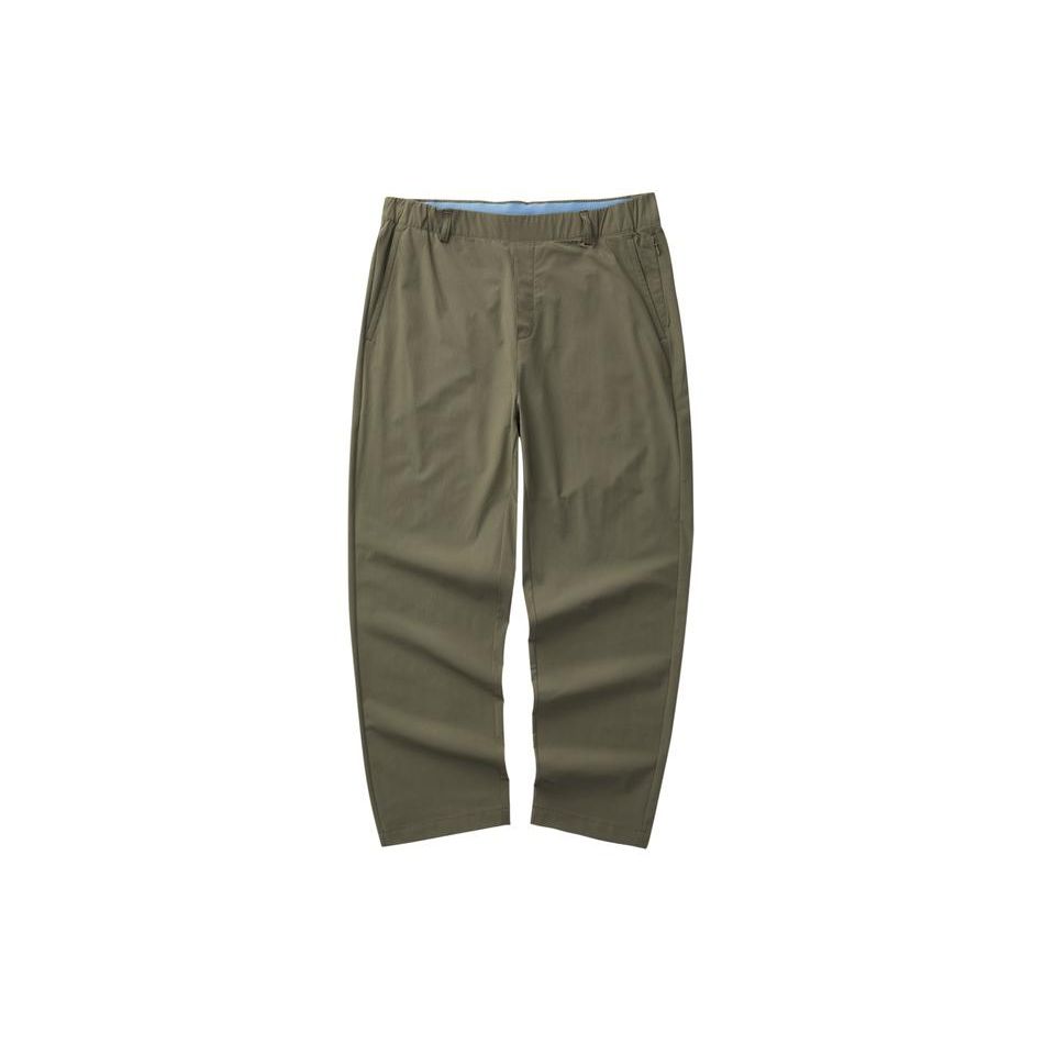 Skechers Elastic Waist Mid-Rise Slim Fit Straight Leg Casual Pants Men bottoms Mushroom-Brown L224M011-0409 M