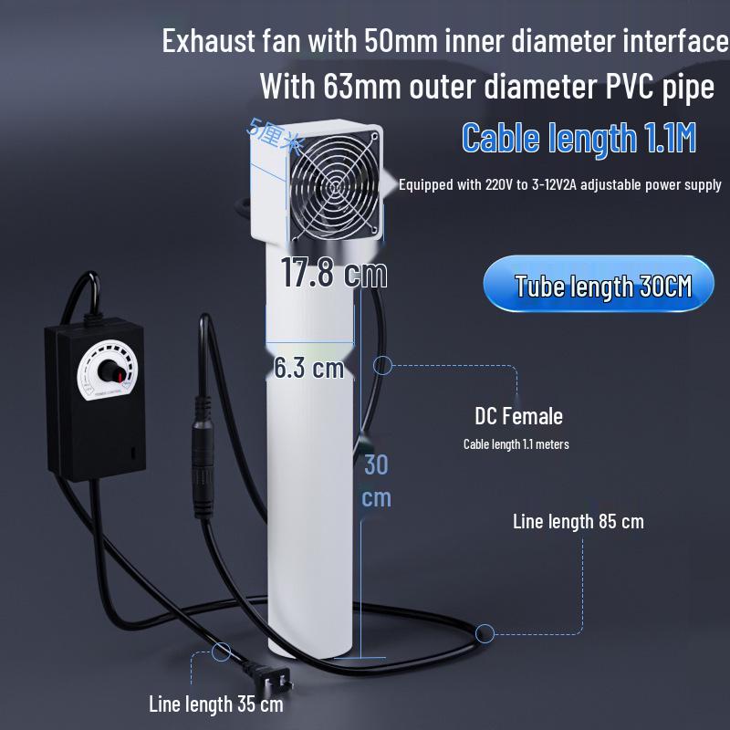 Punch-Free Ventilation Fan with Air Purifier: Bedroom Fresh Air and Odor Removal, Oxygenation, and Formaldehyde Elimination.