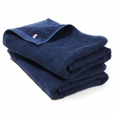 Imabari Certified Bath Towels, Set of 2 [Soft, Medium-Weight], Quick-Drying, Absorbent, Indoor Drying, Made In Japan, 100% Cotton, 60 X 120 Cm, Navy