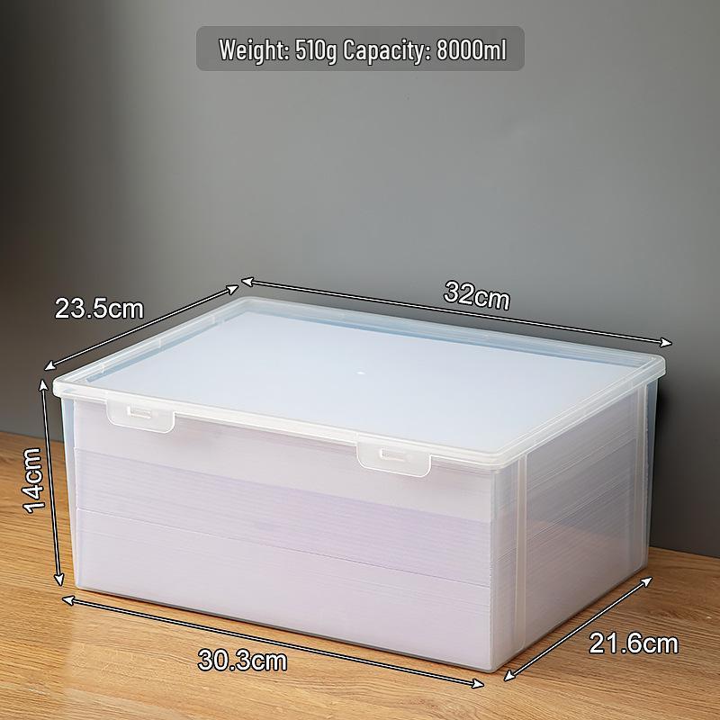 A4 Transparent Document Storage Box for Office Organization