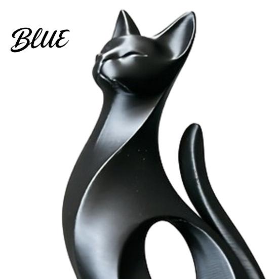 Hollow Cat Statue 3D Printed Figurine Modern Geometric Sculpture