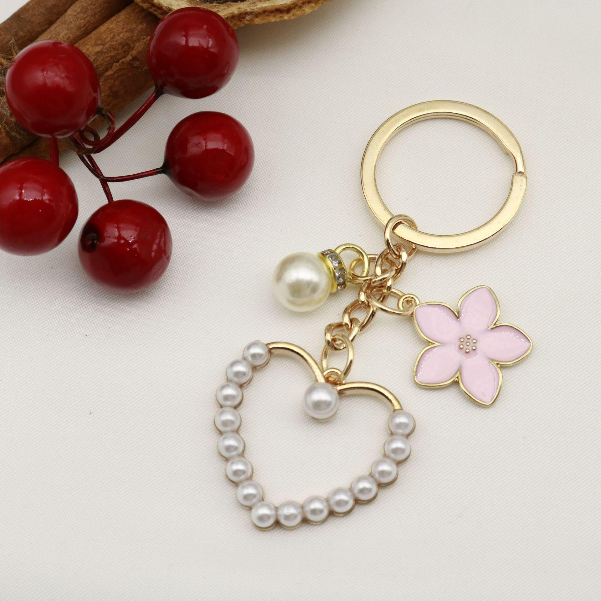 DIY Glass Imitation Pearl Phone & Keychain Lanyard - Handmade Beaded Chain Pendant