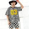 Modisches Zebra-farbenes mehrfarbiges 1-10 bedrucktes Herren-T-Shirt und Shorts 2-teiliges Set Sommer Freizeit-Outfit für Herren- und Damenbekleidung