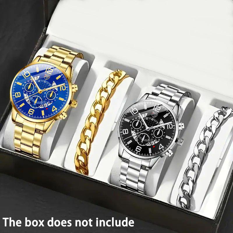 

4-Piece Men S Watch Set Men S Fashion Quartz Pointer Watch