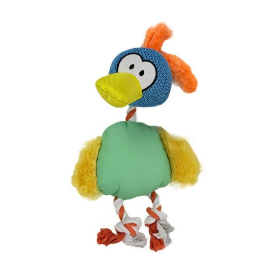 Soft Squeaky Dog Toy for Small Medium Large Dogs Stuffed Cartoon Duck Shape Dog Chew Toy Interactive Tug Toy for Indoor Play Little Duck