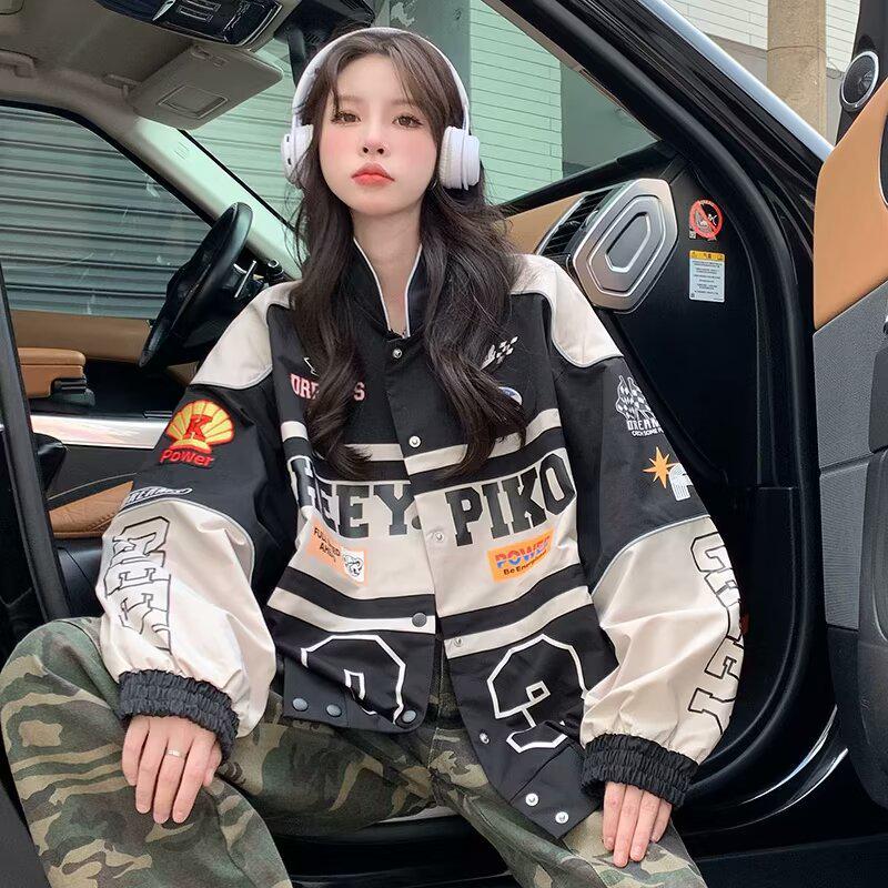 Men's & Women's Retro Racing Baseball Jackets - Trendy Motorcycle Style for Spring & Autumn