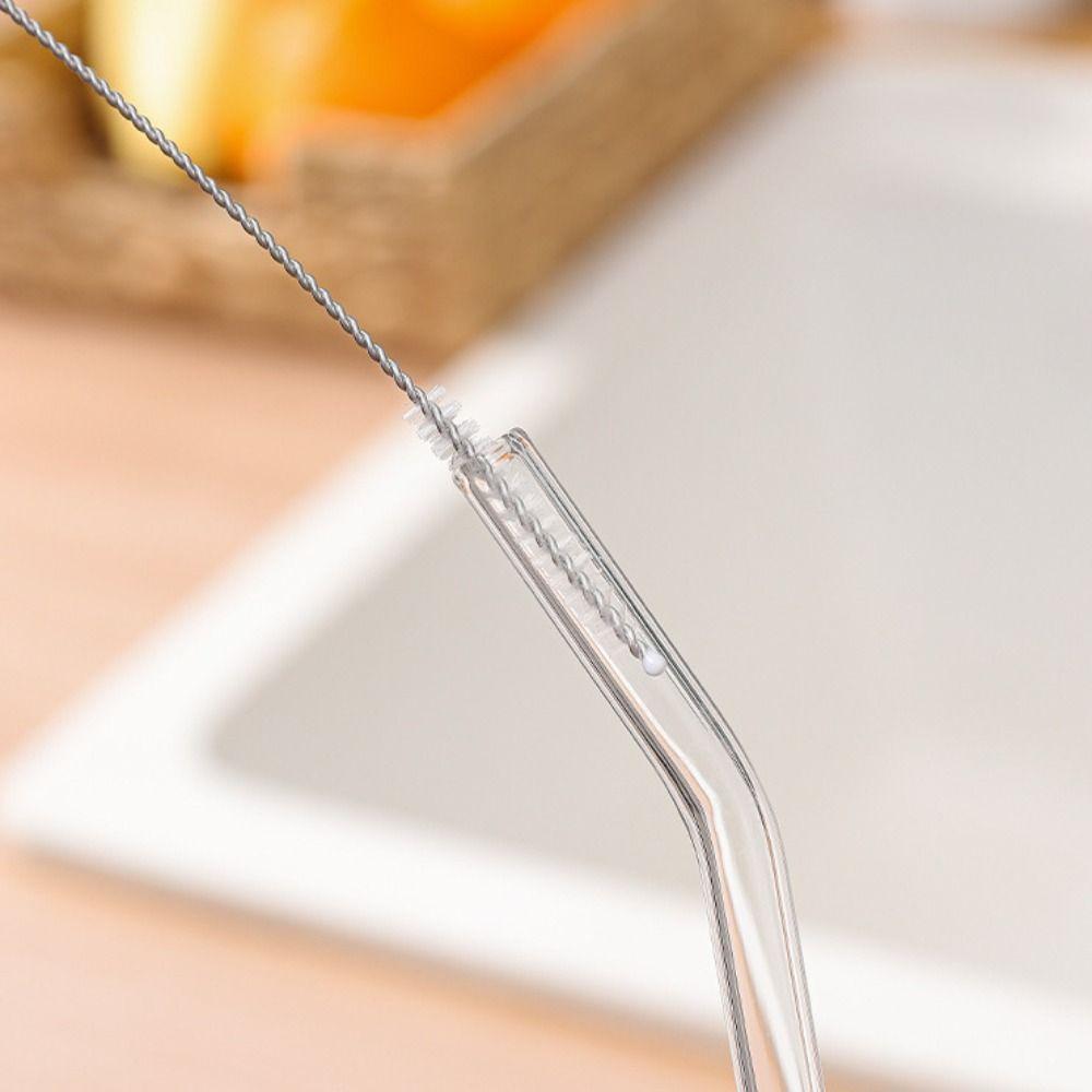 5Pcs/Set Nylon Cup Cleaning Brush Stainless Steel Straw Tube Pipe Cleaner Baby Bottle