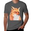 Watercolor Fox T-shirt Man T Shirt Luxury Man Graphic T Shirt T Shirts Designer T-shirt