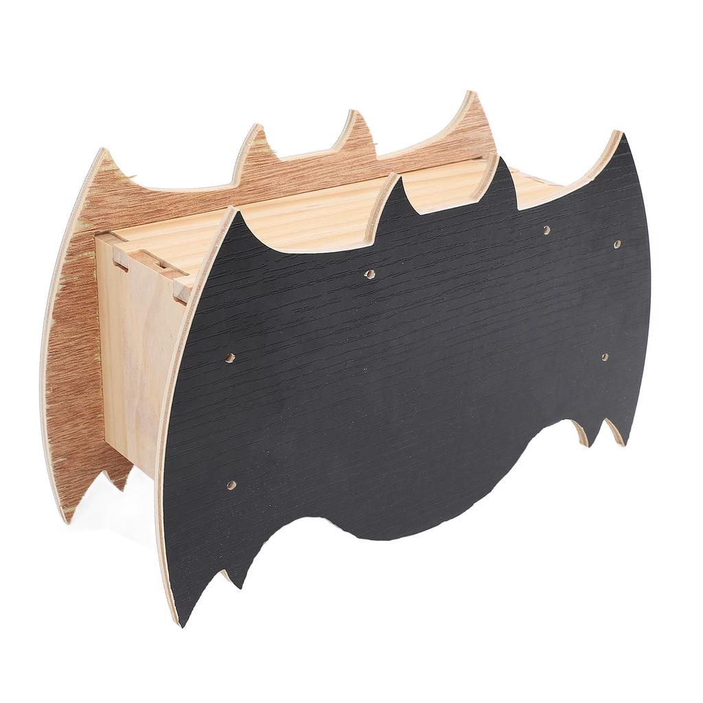 Budka pro netopýry Ručně vyráběná dřevěná Odolná proti povětrnostním vlivům Snadná instalace Ve tvaru netopýra Netopýří budka pro venkovní použití v zimě