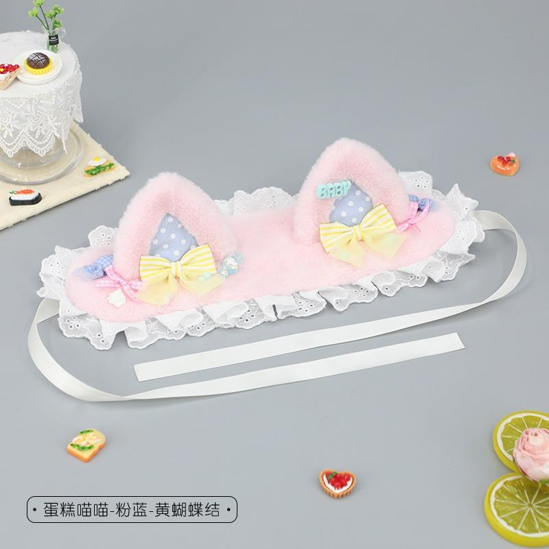 Lolita Mädchen Kopfschmuck Katzenohren Haarschmuck Schleife Haarspange Plüsch Tupfen Haarspange Katze Ohr Stirnband