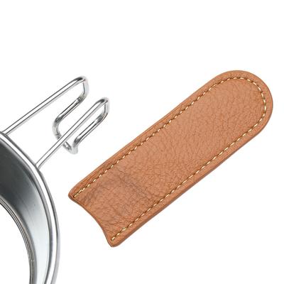 PU Leather Picnics Bowl Handle Cover Sierra Cup Handle Guard Camping Cup Handle Wrap Sleeve Camping Mug Handle Protector