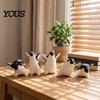 Feine Handwerkskunst Tischfigur Niedliche Pinguinfigur, Nordische Stil Kleine Tierstatue, Skurrile Einzigartige Geburtstagsgeschenke Schreibtisch Regal Dekor