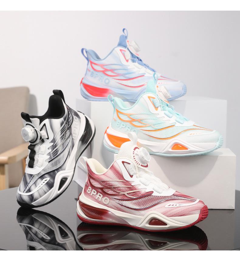 Teen Boys' & Girls' Breathable, Wear-Resistant Basketball & Running Sneakers