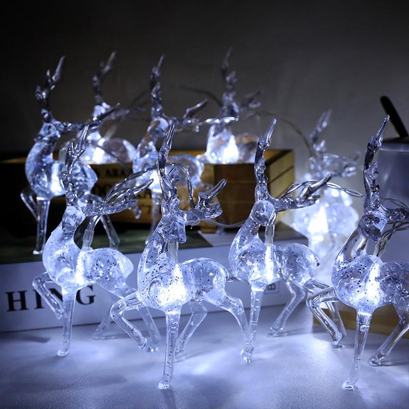 10LED 2M Deer LED String Light Battery Operated Reindeer Indoor Decoration For Home Christmas String Lights Outdoor Xmas Party