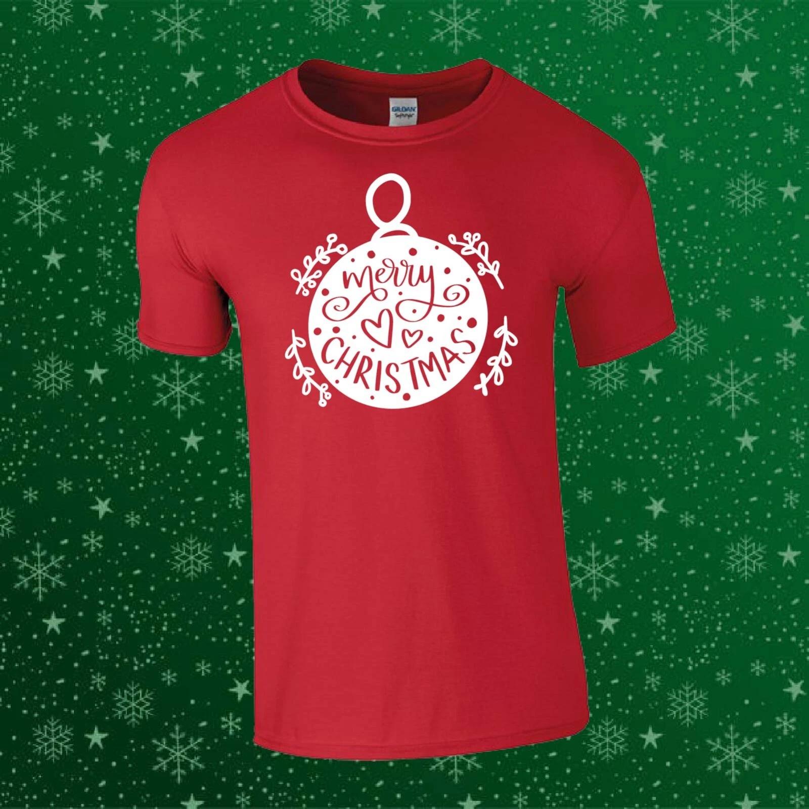 Merry Christmas Cute Christmas Xmas Gift Kids/Adults Top T-shirt S