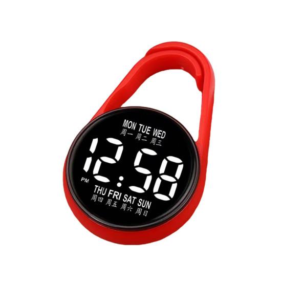 Examination Keychain Digital Watch Pocket LED Touch Watch Portable Clip-On Watch for Belt Backpack Students School Exams